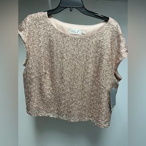 Eliza J sequin dress top/gold. Size 14. Brand new!